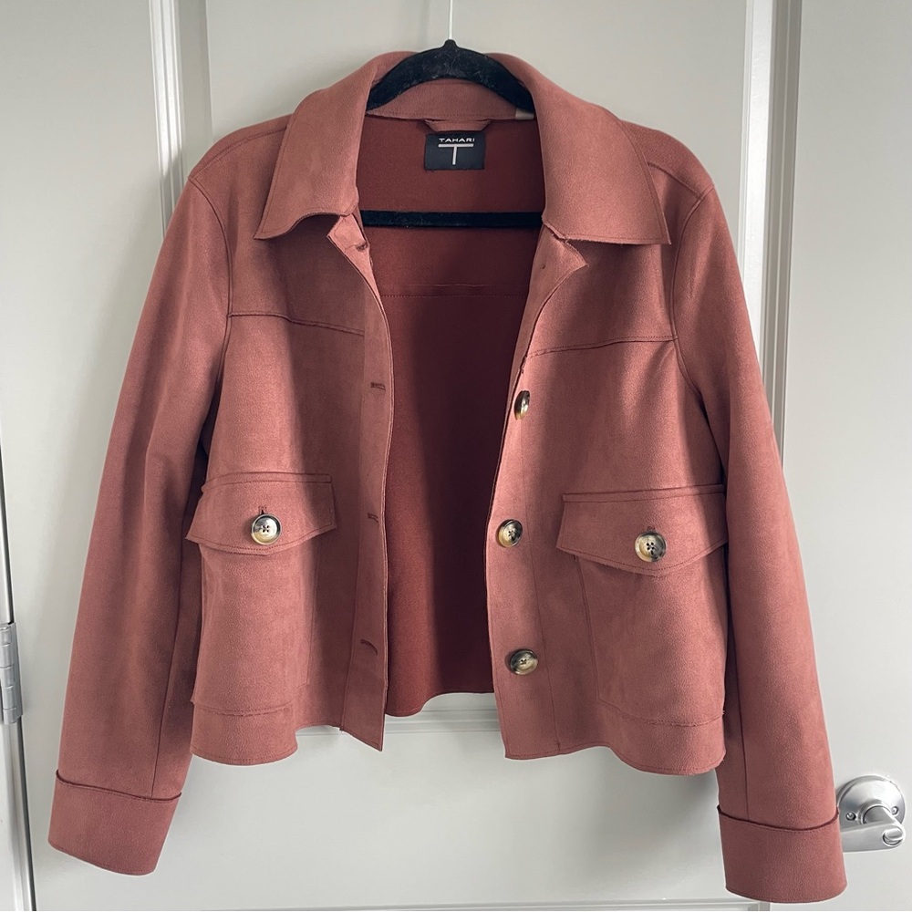 Tahari Dusty Rose Utility Jacket